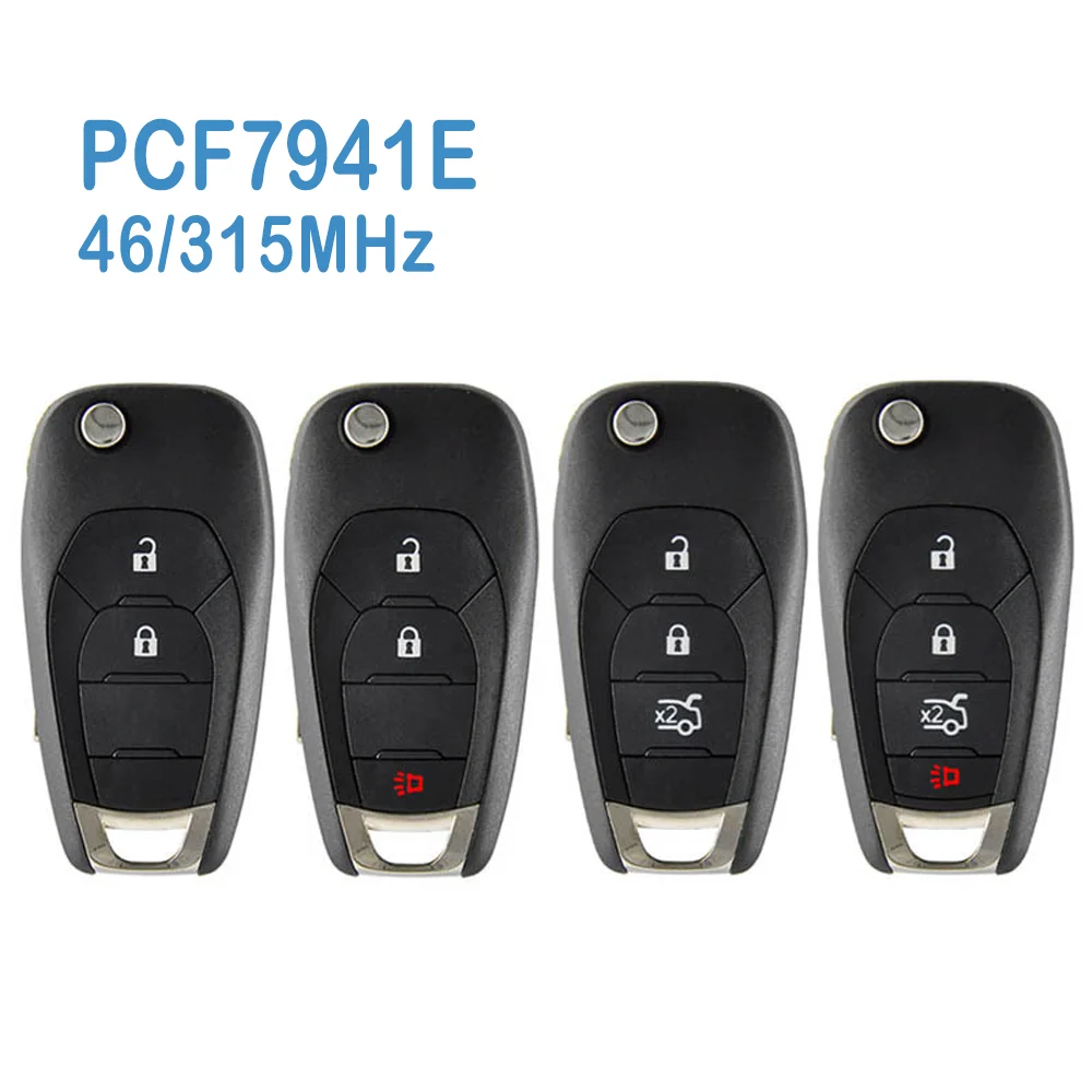 

2 Pcs/lot Auto Smart Remote 2/3/4B 315MHz ID46 Chip Replace Flip Car Key For Chevrolet Cruze Avo