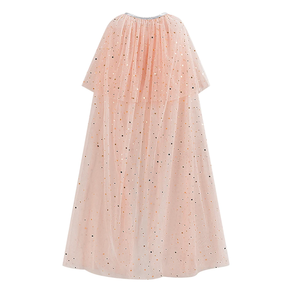 2026 Summer New Baby Girl Glitter Princess Cloak Set Child Halloween Pink Cape Dress Up Kids Christmas Party Cosplay Accessories