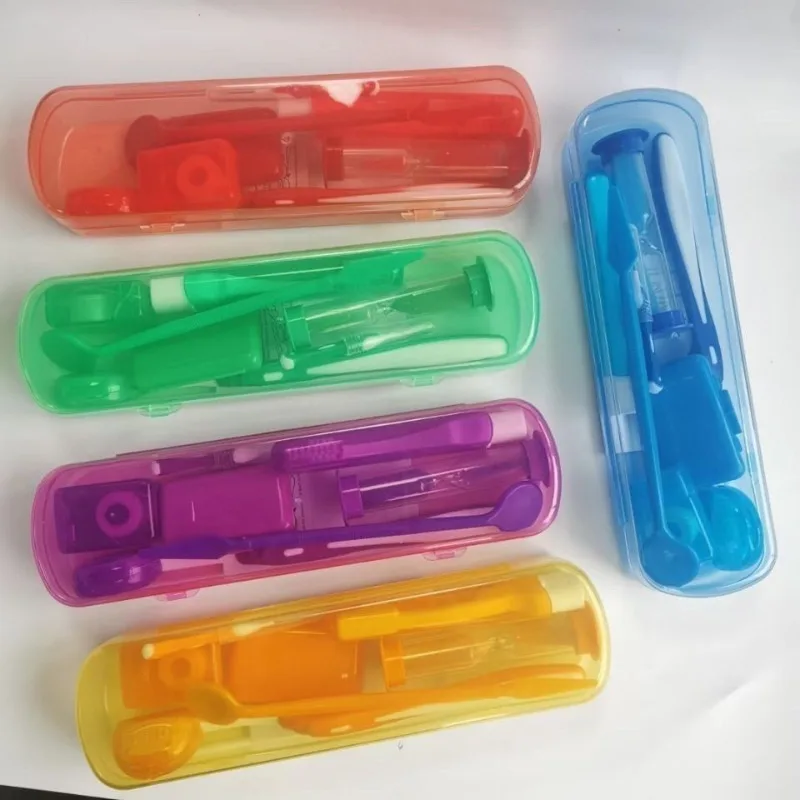 

8Pcs/Set Dental Orthodontic Toothbrush Set with Braces for Children Adults Portable Orthodontic Cleaning Tools Travel Mirror