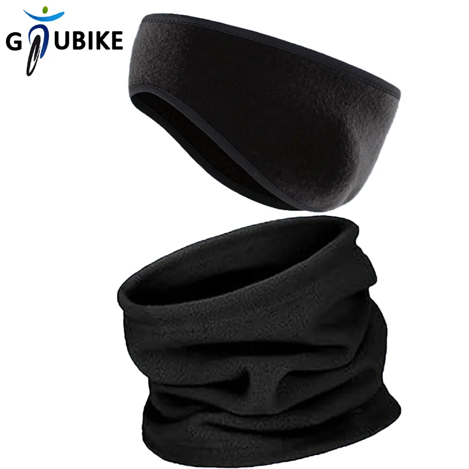 GTUBIKE Winter Sport Ear Warmer Scarf Set Unisex Skiing Cycling Hiking Workout Climbing Outdoor Fleece Cold-Proof Warm Headband