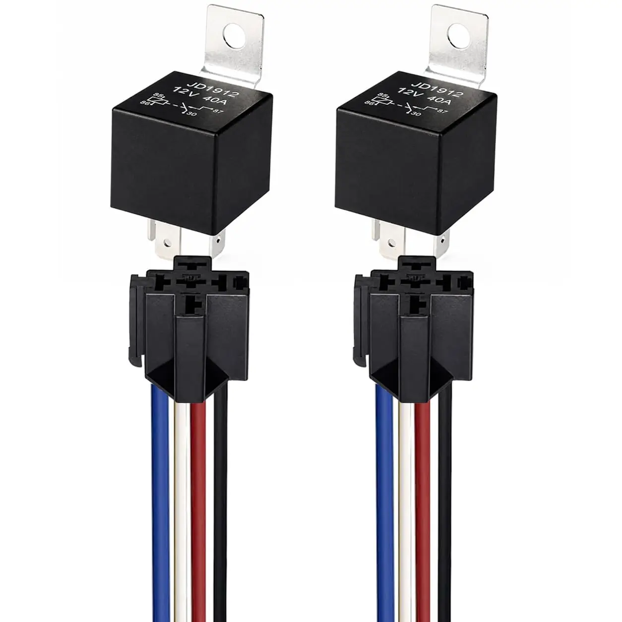 4 Pin 4P 12V 40A Waterproof Car Relay Long Life Automotive Relays Normally Open DC 12V Relay For Head Light Air Conditioner car