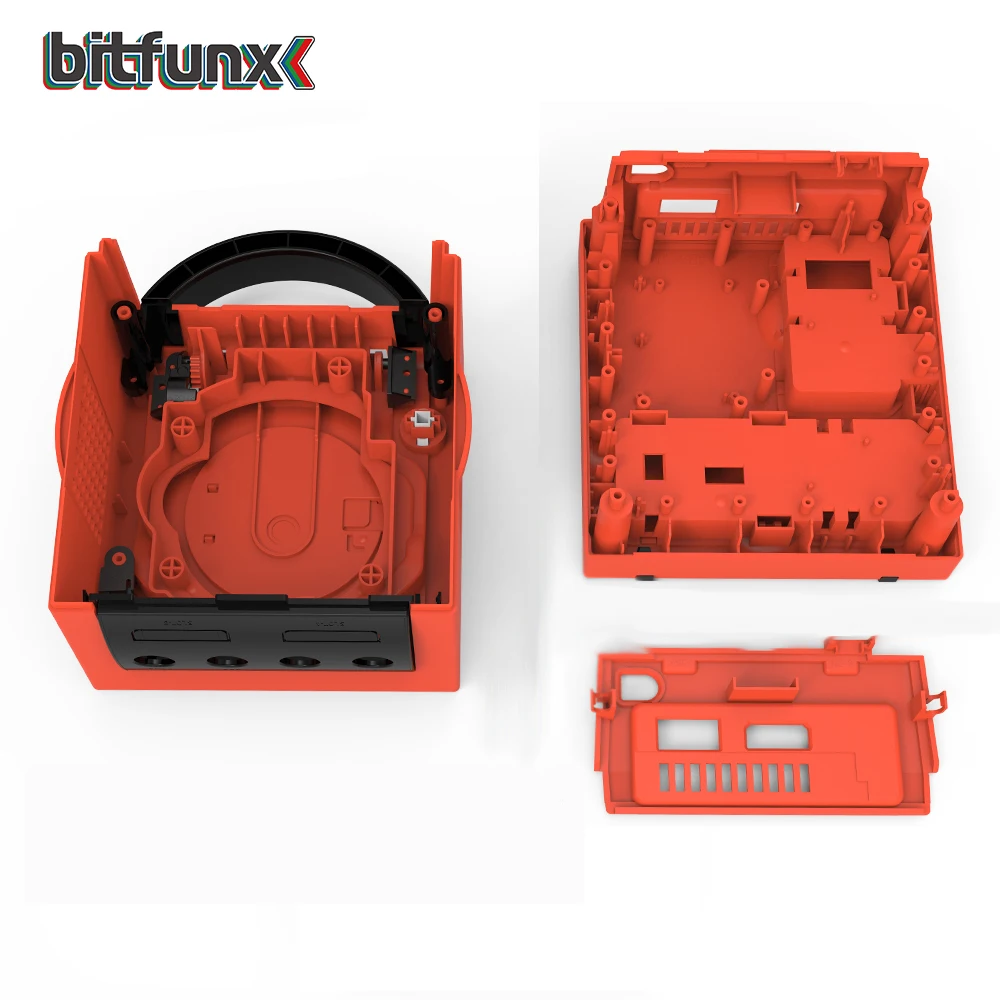 Bitfunx-funda protectora de repuesto NGC, color rojo cálido, caja de juegos GC para consola de juegos Gamecube DOL001and DOL-101