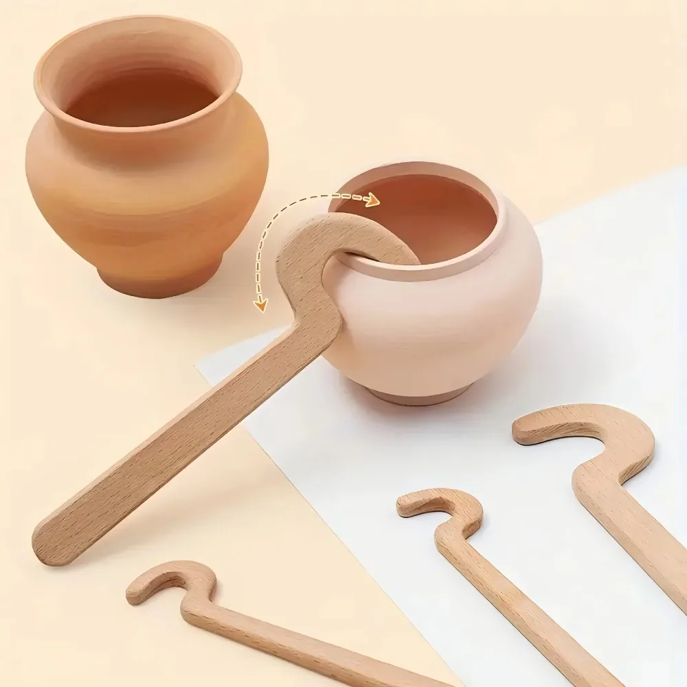 2Sizes Simple Long-handle Throwing Tool For Rapid Shaping, Rim Molding And Modeling Auxiliary Magic Tool For Pottery Clay Modeli