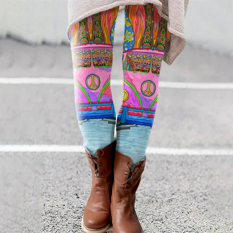 المرأة ثلاثية الأبعاد طماق المطبوعة رفع Leggins الرياضة النساء اللياقة البدنية تشغيل السراويل الكرتون الهزلي لعبة أنماط فتاة طماق