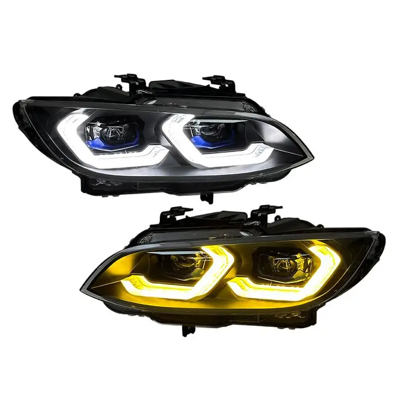 3 Series Headlight Assemblies, E92, E93, and M3, with Dual-color LED Projector Headlights.