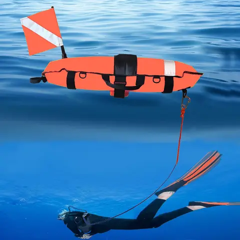 Hot Sales Diving Adventures Dive Marker Buoy Diving Equipment 83*25*25cm 210D Nylon Material Lightweight 560g For Diving Parts