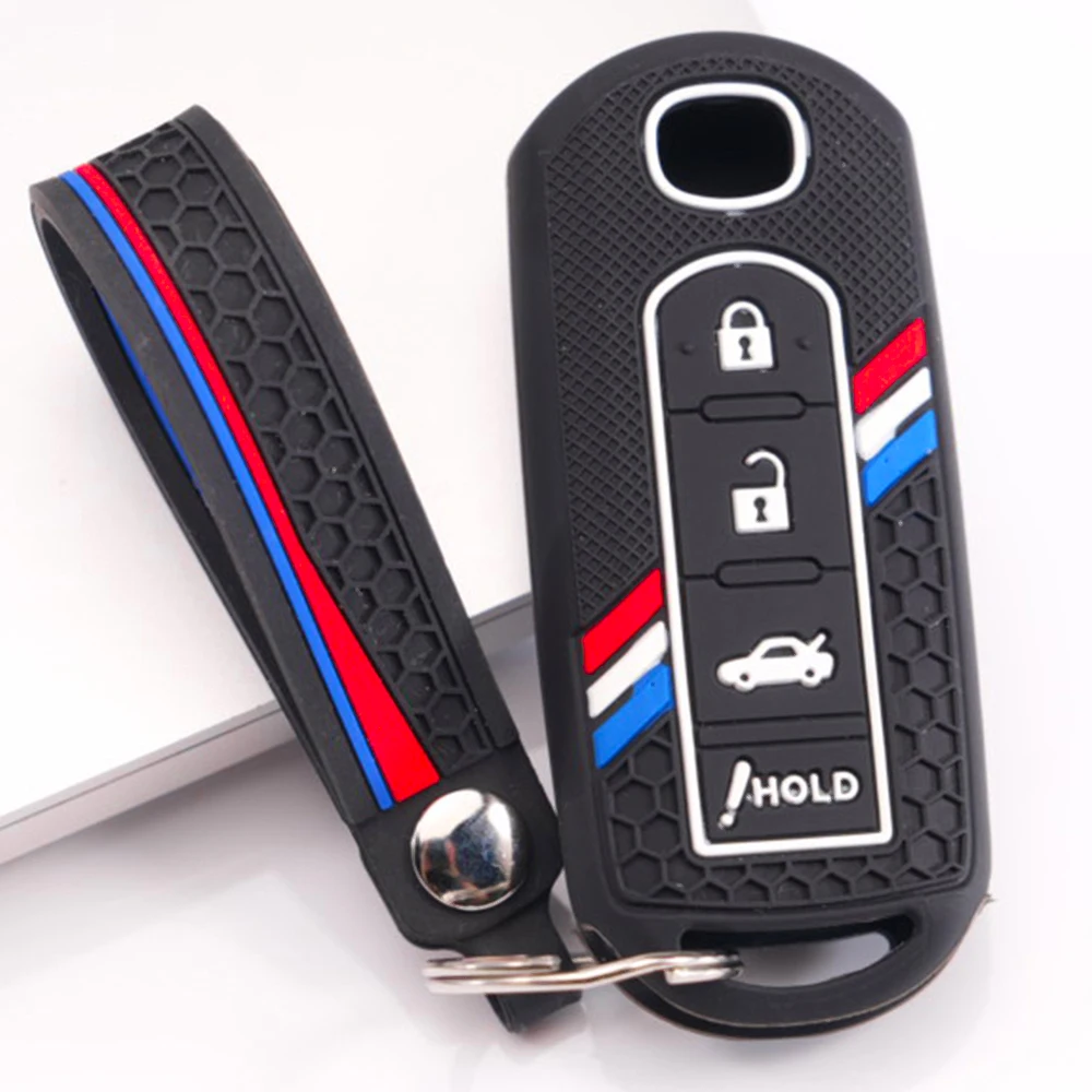 Soft Key Holder Keychain For Mazda 3 Axela 6 Atenza CX3 CX5 CX8 CX9 CX30 CX50 CX60 MX5 MX30 Shock Absorbing Reliable Protection