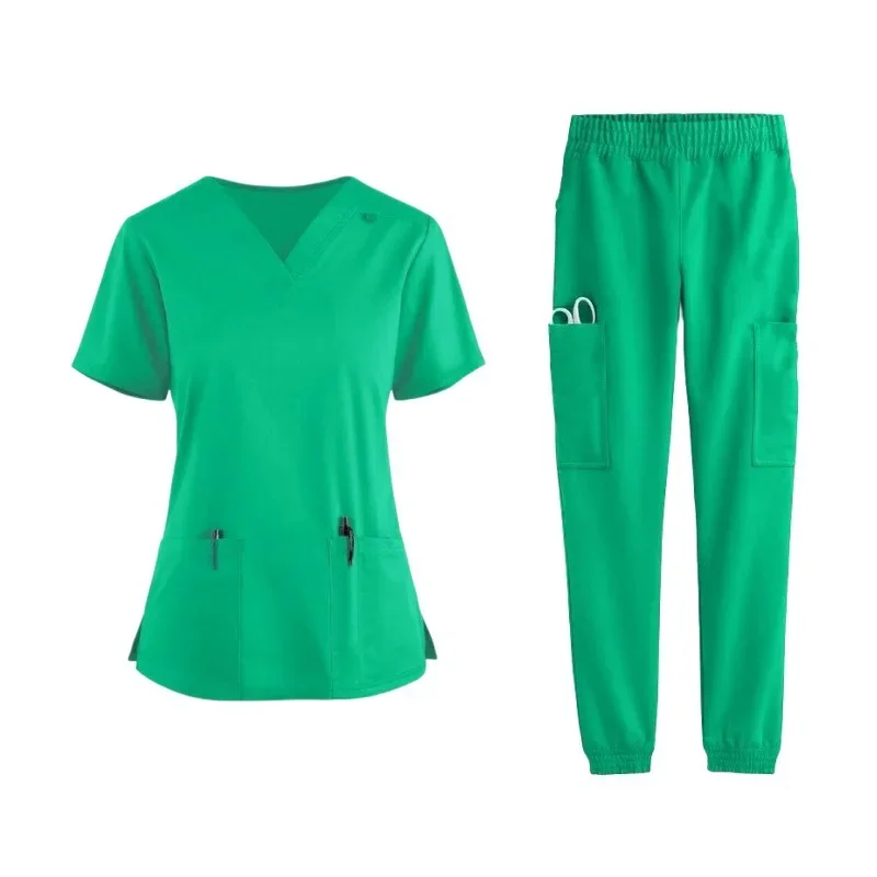 Women's Quick Dry Elastic Short Sleeve Hand Washing Clothes for Operating Room Work