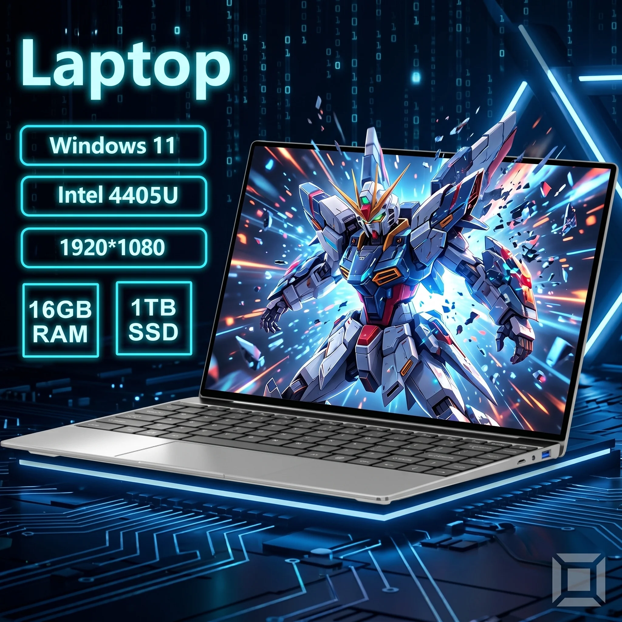 2026 New Ultra Slim Laptop 16GB 1024GB Intel 4405U Notebook Gamer Windows 11 Pro 1920*1080 Display Office Study Computer PC