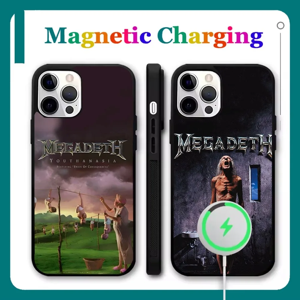 

M-MegadethS Rust In Peace Phone Case For iPhone 16,15,14,13,12,11,Pro,Max,Plus,Mini,SE New Magsafe Magnetic Wireless Charging