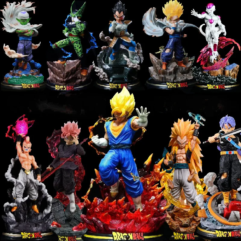 25Cm Dragon Ball Z Gotenks Figures Vegito Gohan Pendant Anime Super Saiyan Gk Statue Figures Pvc Model Doll Collectible Toy Gift