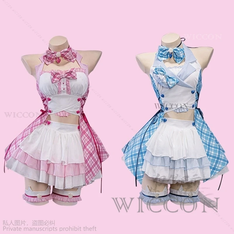 Anime Game NEKOPARA Chocolates And Vanilla Cosplay Costume Kawaii Lolita Lovely Dress Idol Stage Maid Halloween Cos For Girl