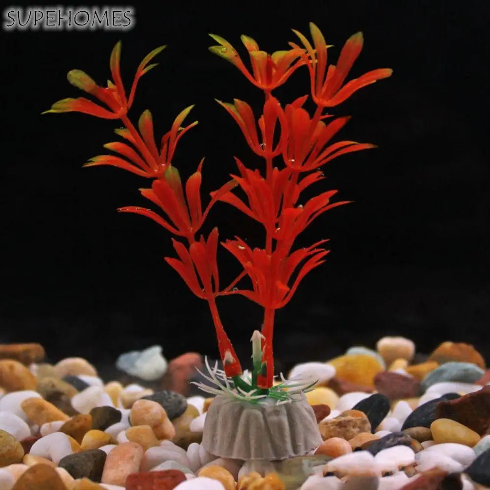 

Decorative Artificial Underwater Plants Lifelike Simulation Fake Water Weeds Ornament 10cm Plastic Fish Tank Seaweed Fish Tank