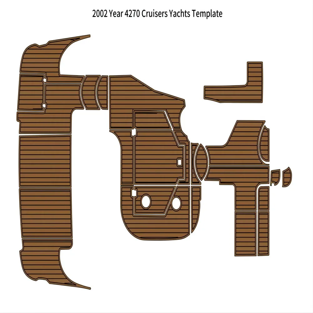 

2002 Cruisers Yachts 4270 Swim Platform Cockpit Pad Boat EVA Foam Teak Floor Mat