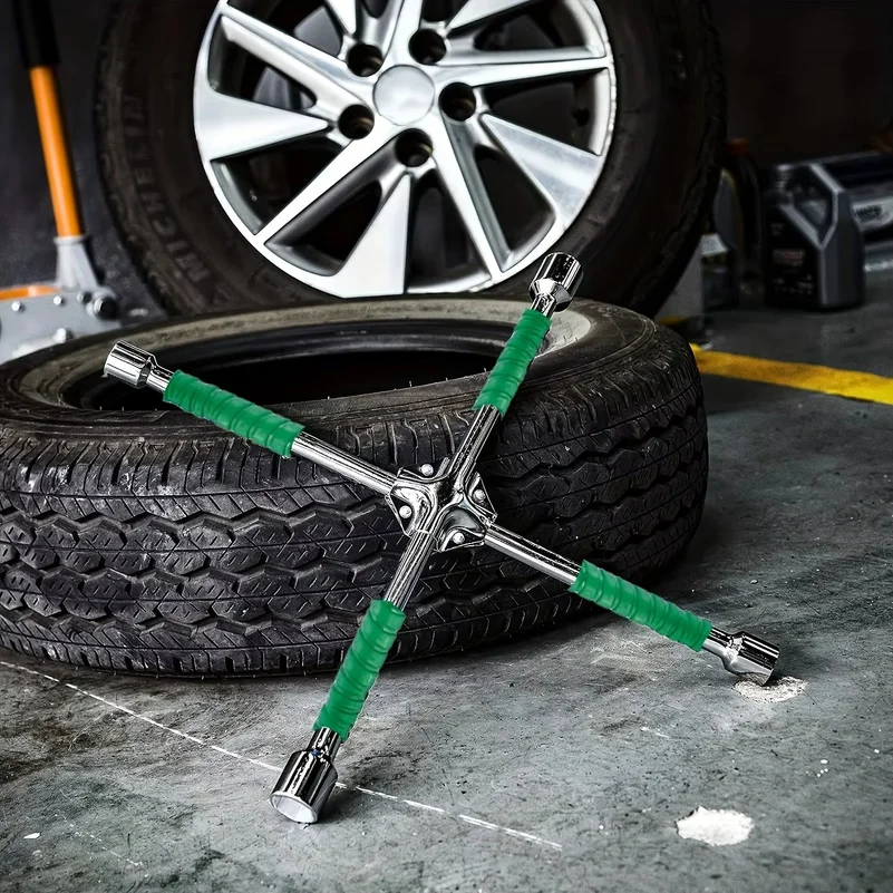 Car Extended Universal Tire Wrench Cross Disassembly and Repair Tire Replacement Tool Set Socket Wrench Outer Hexagon