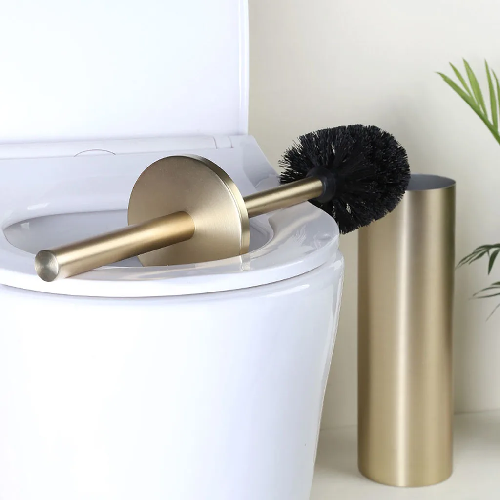 Stainless Steel Toilet Brush Holder Modern Toilet Brush Set for Bathroom Freestanding Toilet Brush and Holder Set Deep Cleaning