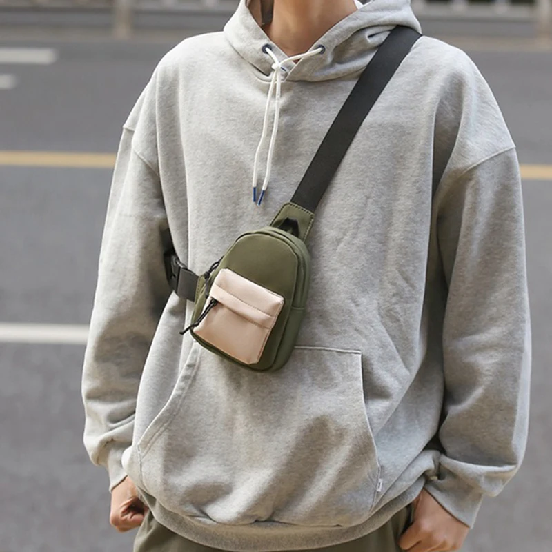 1pcs mini crossbody bag Women\'s casual sports mobile phone bag men\'s shoulder small span bag fashion chest bag