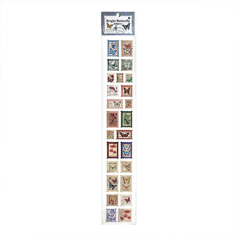 Vintage Postage Stamps Stickers tape Decorative Stamp Stickers Adhesive Stickers For Scrapbooking Planners DIY