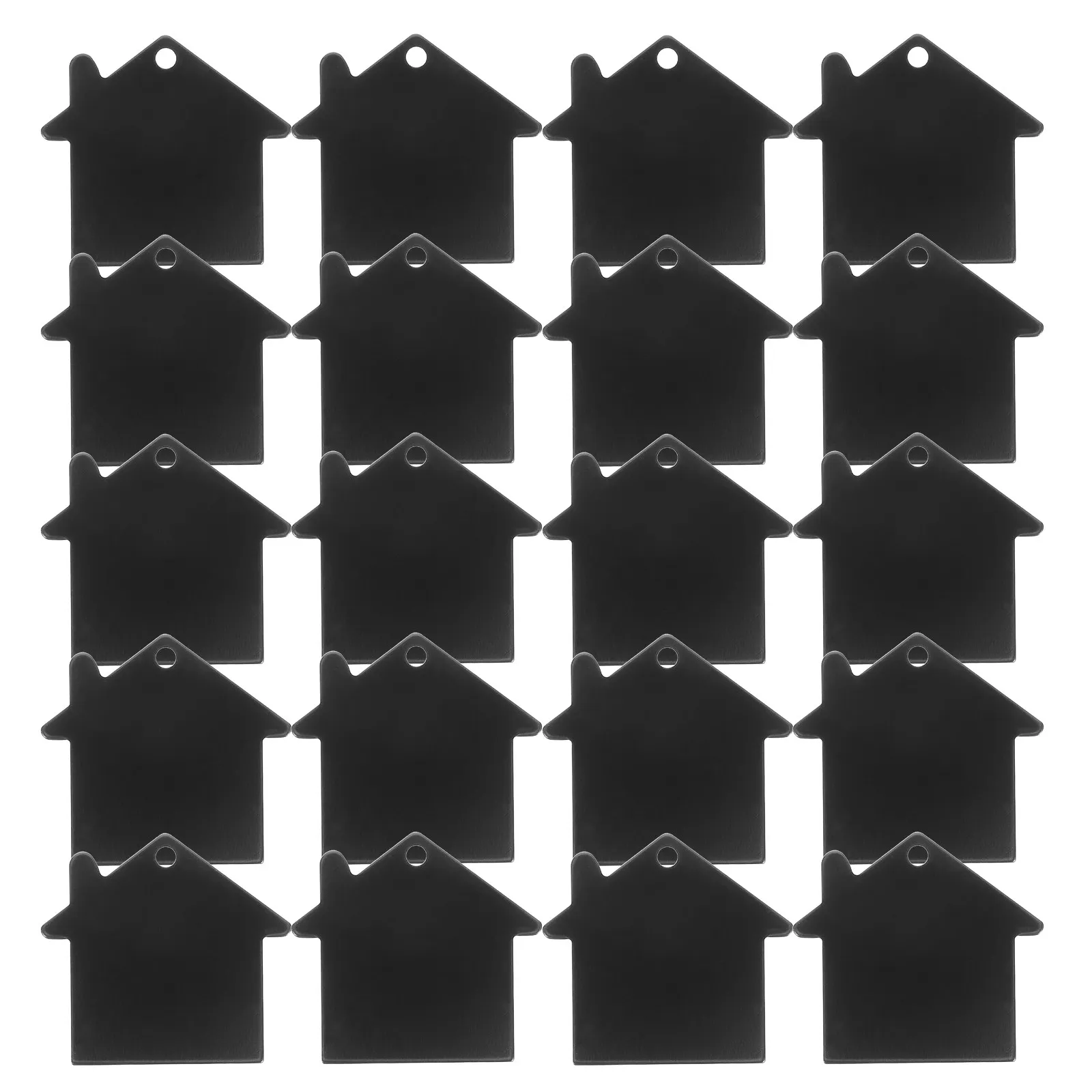 20Pcs House Shape Aluminum Tags Lightweight Metal Stamping Blanks Engraving Name Plates for Room Identification Door Sign Labels
