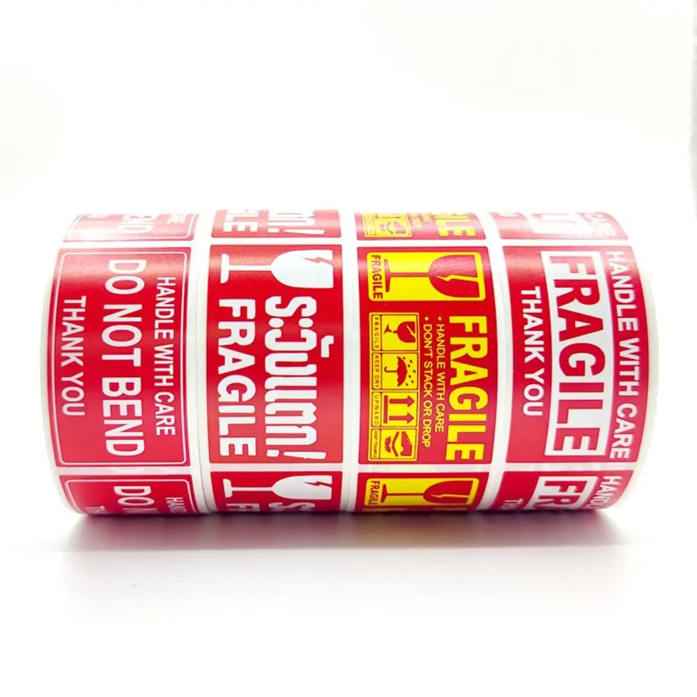 250Pcs/Roll Useful 25x45mm Fragile Warning Label Special Tag Express Goods Fragile Tip Label Shipping DIY Warning Stickers