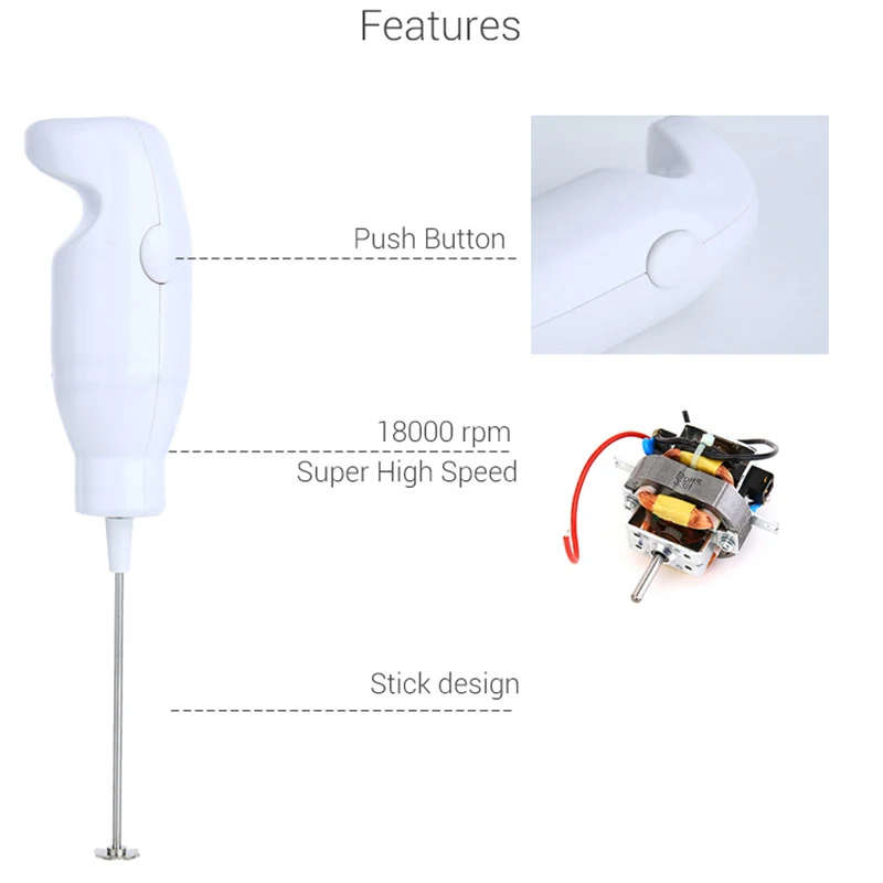 Multifunctional Electric Mini Milk Frother Portable Eggbeater Blender Food Mixers Foamer Milk Frother For Home Coffee Milkshake