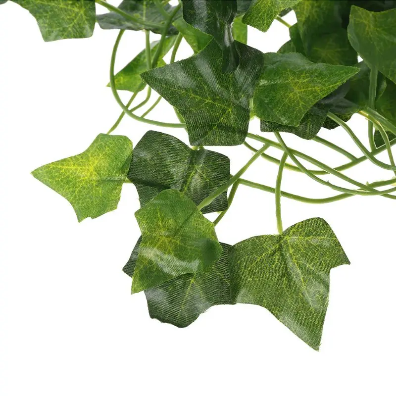 Reptiles Vine Artificial Hanging Plants Artificial Vines Leaf Reptiles Habitat Terrarium Decoration for Snakes Feeder Container