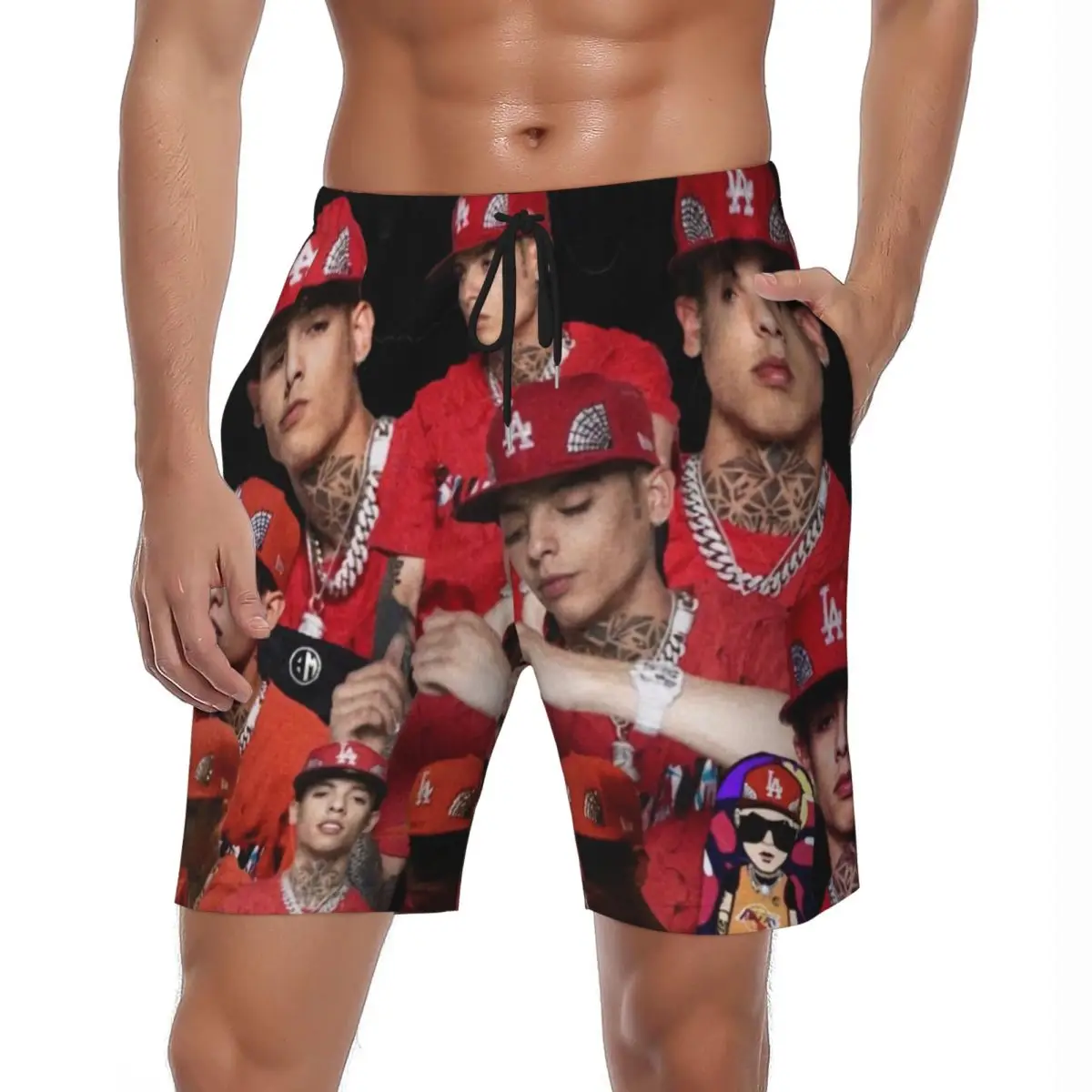 

Летние спортивные шорты мужские N-Natanael Canos спортивные фитнес-певица красные пляжные шорты на заказ «сделай сам» Гавайские пляжные плавки большого размера