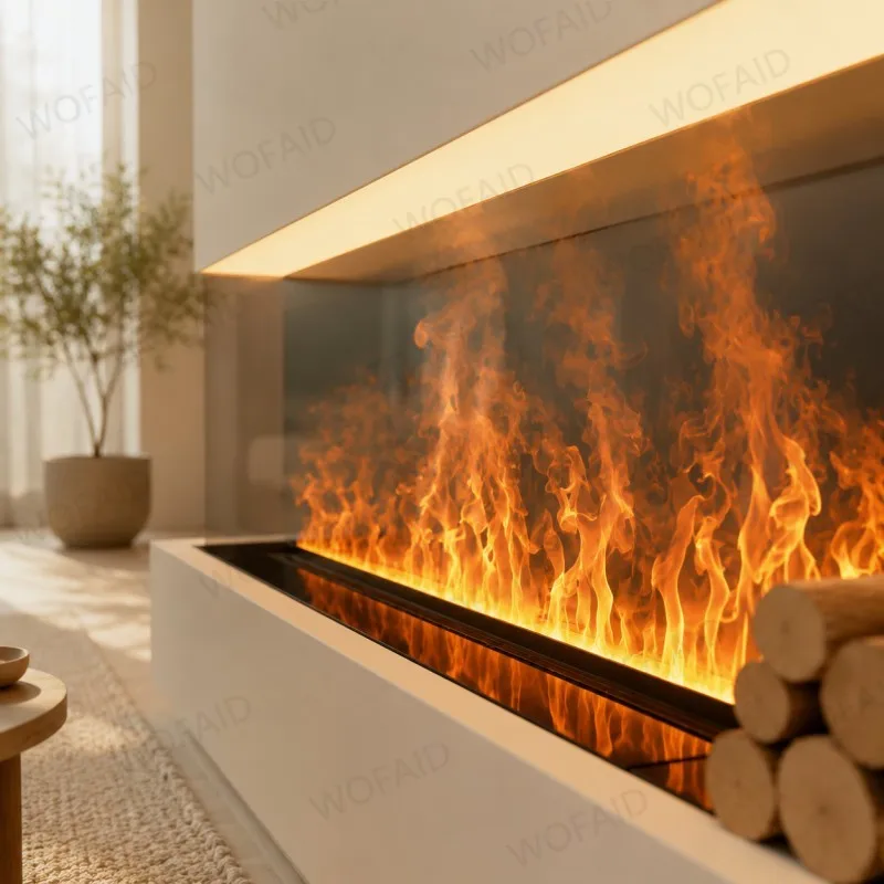 Modern Electric Fireplace Water Vapor Fireplace No Smoke No Ash Realistic Flame Effect Safe Flame Chimney Home Decoration