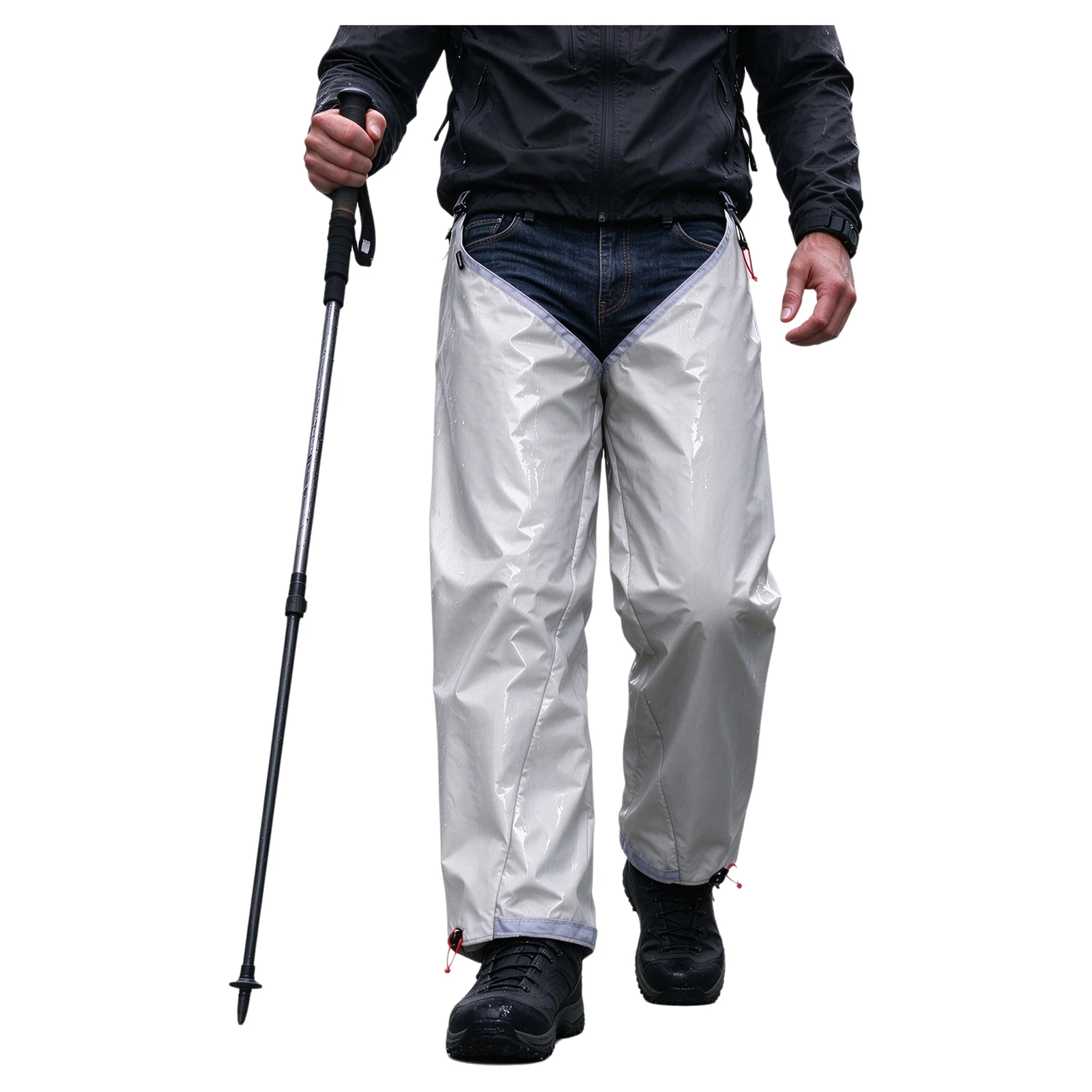 Adult Waterproof Camo Split Rain Chaps Leg Gaiters Lightweight Portable Outdoor Hiking Camping Leg Protection Leg Cover Costume