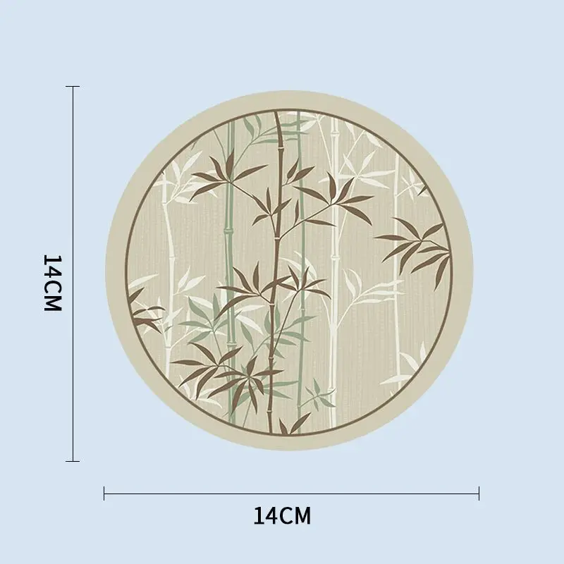 Coaster Round Rubber Waterproof Fireproof and Reusable Hot Pad Skid Insulation Pot Mat Kitchen Tableware Set Placemat Decoration