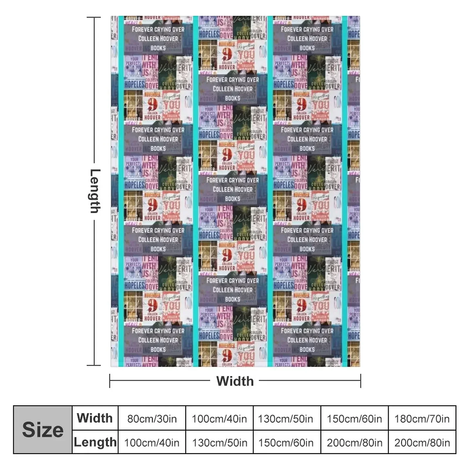 Colleen Hoover book design Throw Blanket couch cozy soft plush fuzzy picnic outdoor blanket