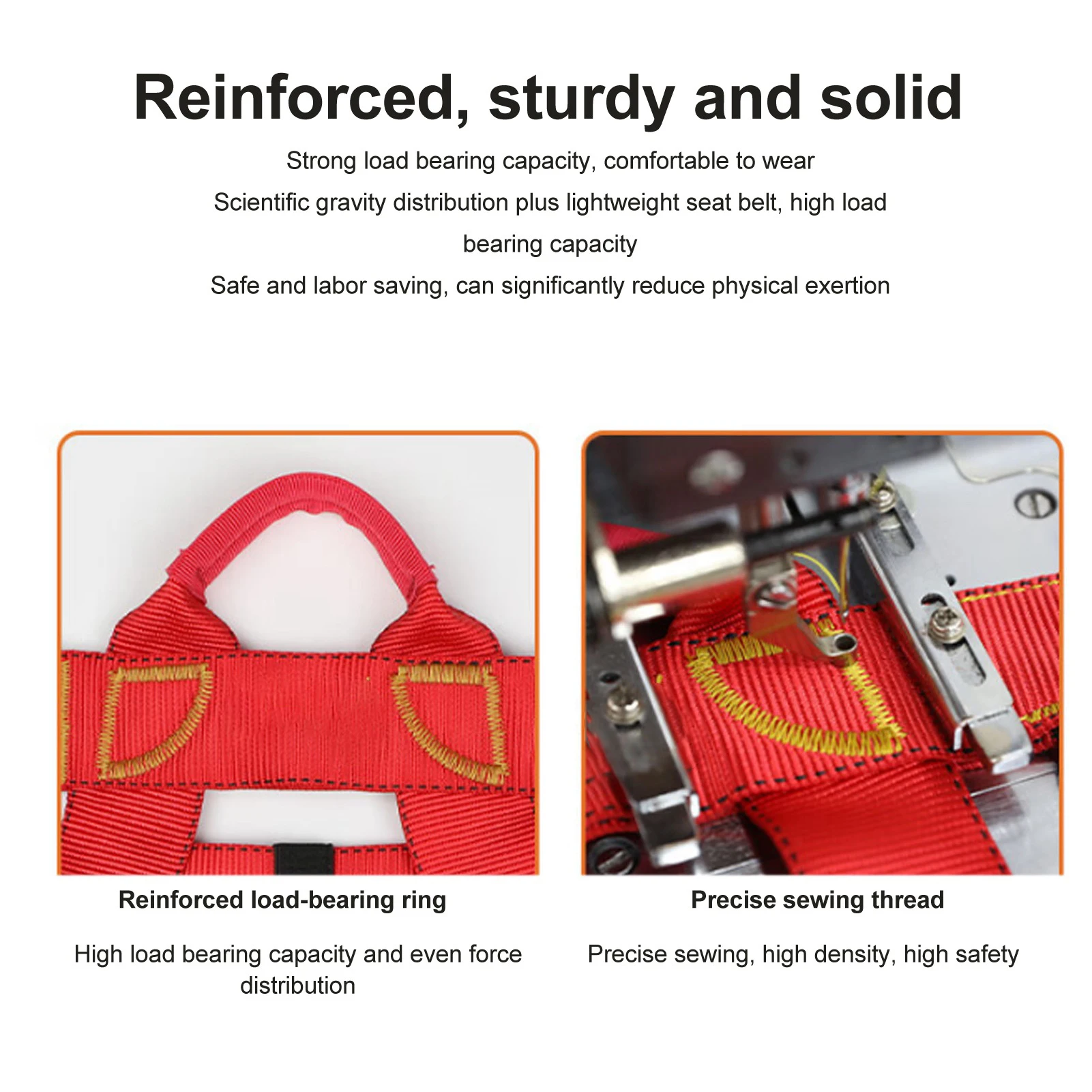 반신 안전 하네스 조절 가능 미끄럼 방지 장갑 충격 흡수 안전 로프 등반용 비상용