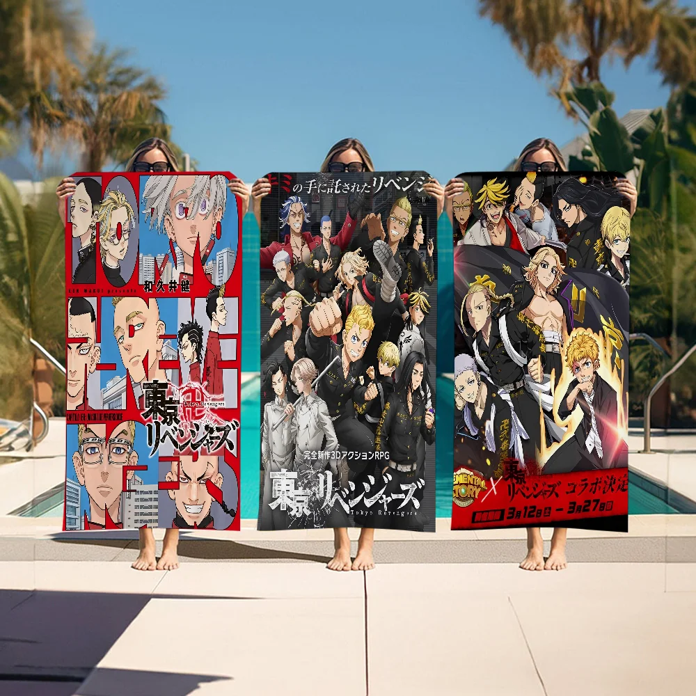 

Anime Tokyo Revenger Microfiber Blanket Quick Drying Beach Towels Oversized Printing Super Absorbent Pool Towel Blanket