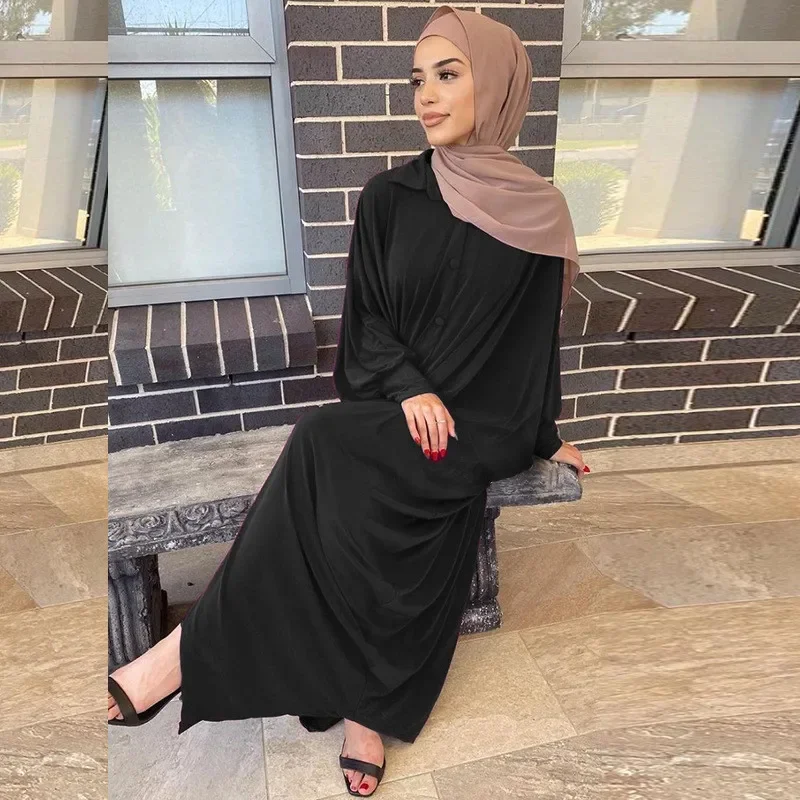 Women Batwing Sleeve Dress Muslim Abaya Ramadan Eid Prayer Garment Islam Clothing Kaftan Arab Robe Gown Caftan Kebaya Jalabiya