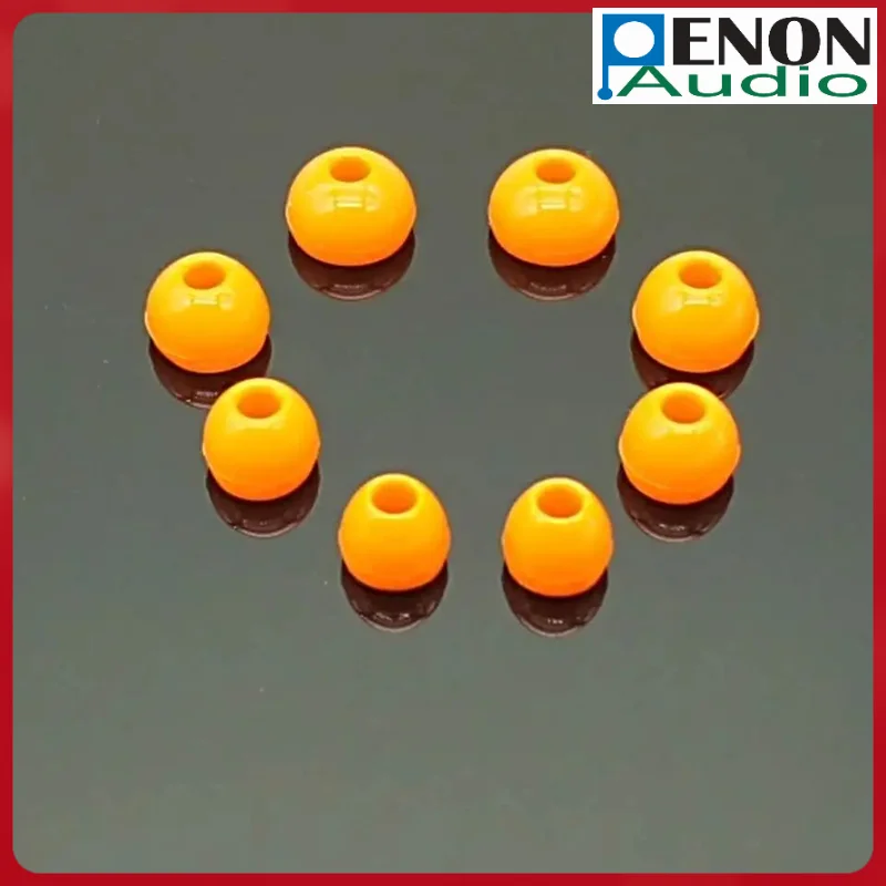 Penon Liqueur O Orange 4.5mm S/M/L/XL Silicone Eartips for HiFi Audiophile 4.0-6.5mm Nozzle Wired In-ear Earphone IEMs (3 Pairs)