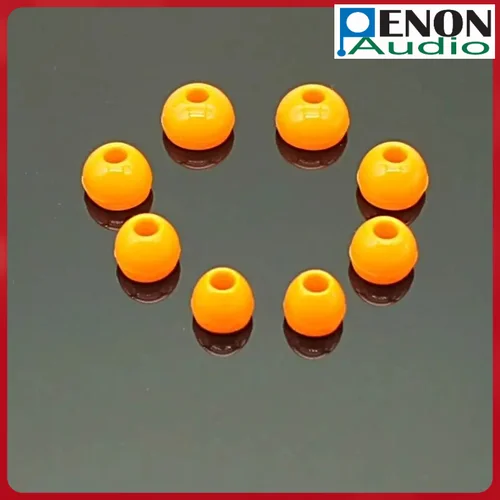 Penon Liqueur O Naranja 4,5 mm S/M/L/XL Almohadillas de silicona para audiófilos HiFi Boquilla de 4,0-6,5 mm Auriculares intrauditivos con cable IEM (3 pares)