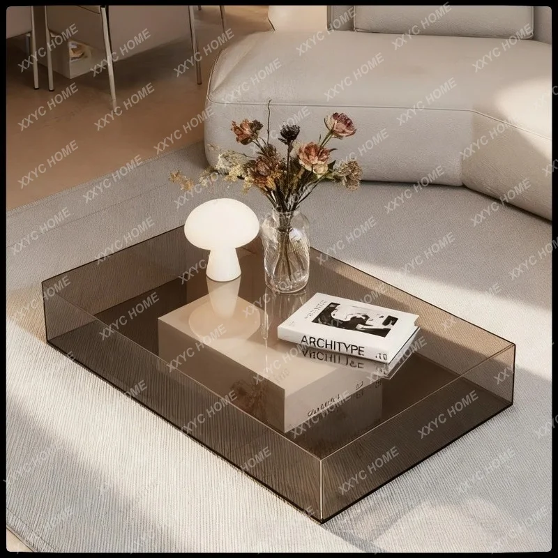 SLModern light luxury minimalist acrylic coffee table rectangular table