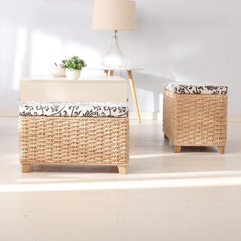 Caoyiju shoe changing stool storage stool solid wood sofashion ottoman bedroom shoe installation