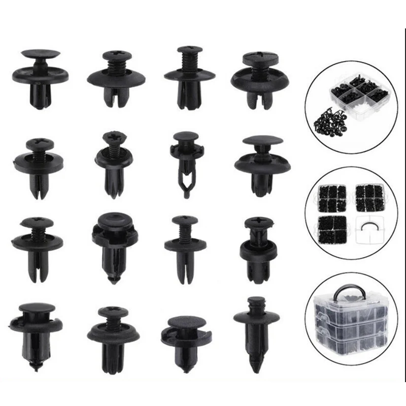 

620pcs 16 Kinds Car Body Panel Lining Interior Buckle KX0348 Auto Fastener Three-Layer Boxed AQCKZK16Z-KX0348R25