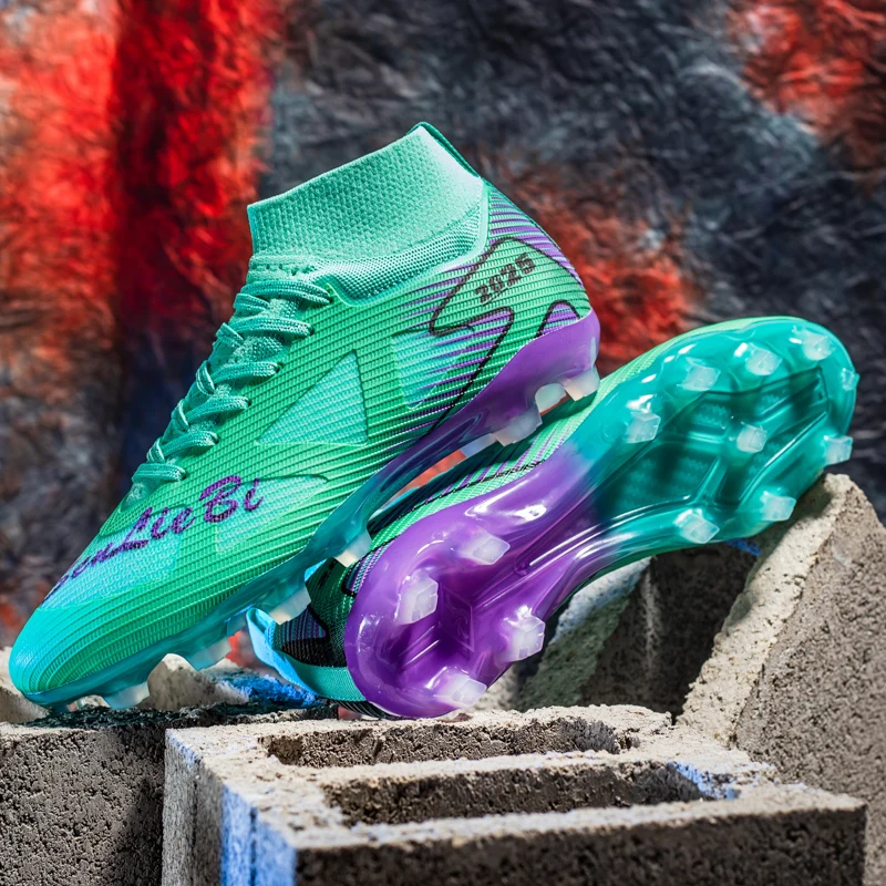 

Новые мужские высококачественные футбольные бутсы, бутсы, нескользящие кроссовки с высоким берцем, футбольные бутсы для футзала FG/TF, футбольные бутсы Grass Match для дома, хит продаж