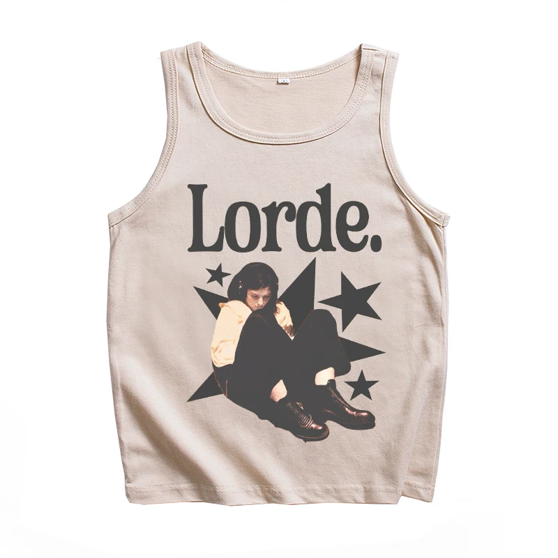 سترة Lorde 2025 Music Tour، قمصان بدون أكمام برقبة دائرية لمحبي هدية للجنسين