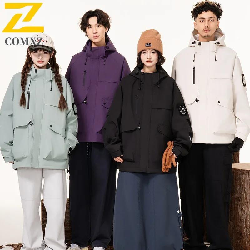 

COMXZ 2025, весенняя универсальная ветровка, трендовая унисекс, корейское спортивное повседневное пальто, свободная куртка с капюшоном в стиле интернет-знаменитостей