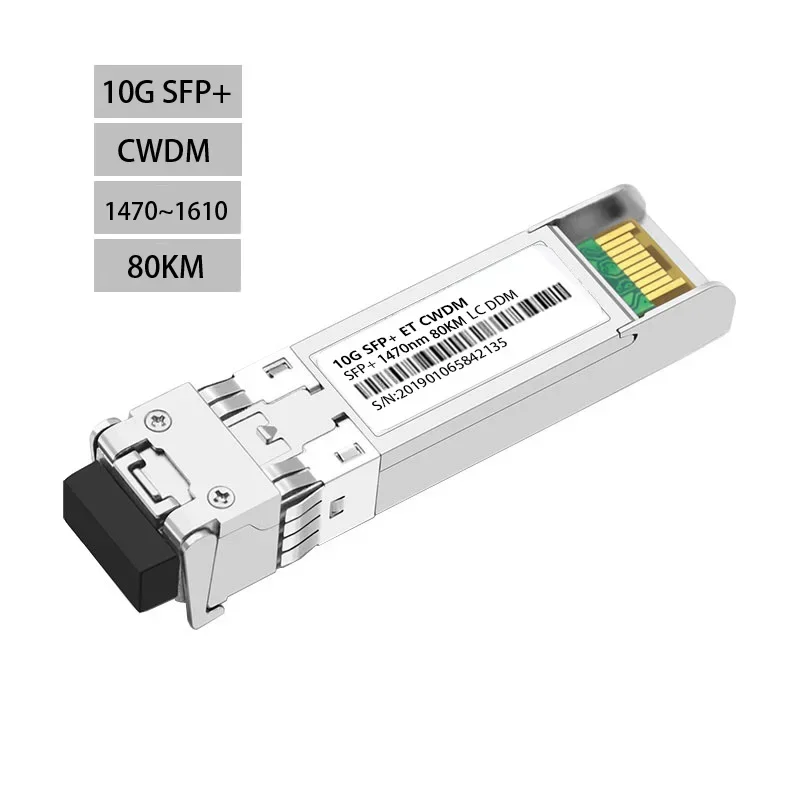 SFP+ Duplex LC 8 Длина волны 10G 1470 нм-1610 нм 80 км CWDM SFP модуль
