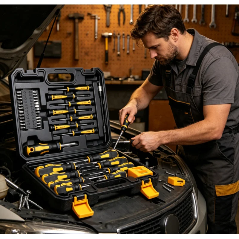 

Upgraded Magnetic Screwdriver Set 2026 New Professional with Slotted Phillips Hex Torx Precision Tools