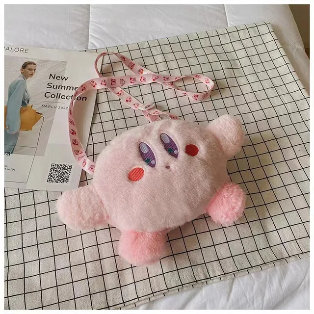 Kirby Cute Plush Crossbody Bag Anime Figure Messenger Bag Large Capacity Storage Bag Cartoon Cosplay Birthday Party Gifts 5