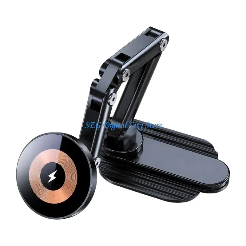 U75B Commute Phone Stand with Wireless Charging Folding Holder for Navigation Desk Work and Call Viewing Daily