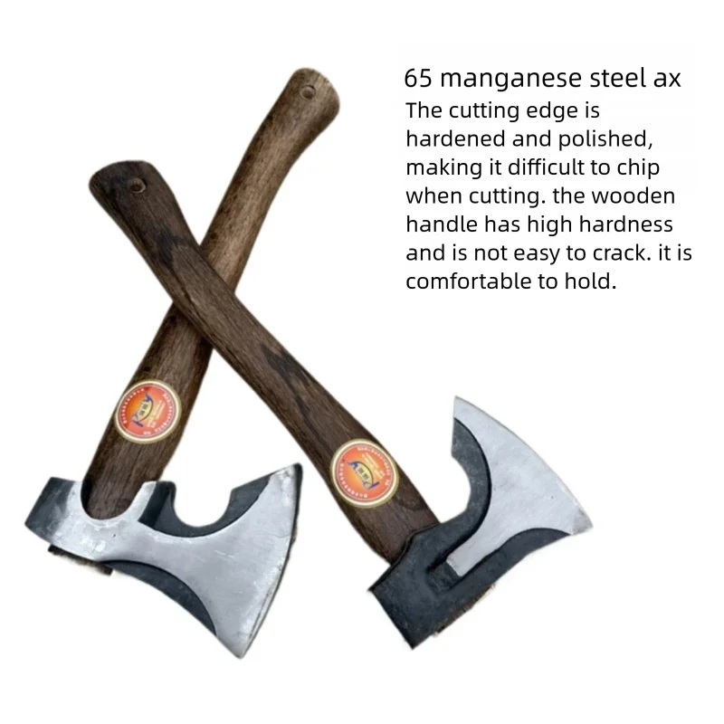 Exquisite Russian style mountain carving outdoor essential forging outdoor long handled chopping wood and bone axe 4