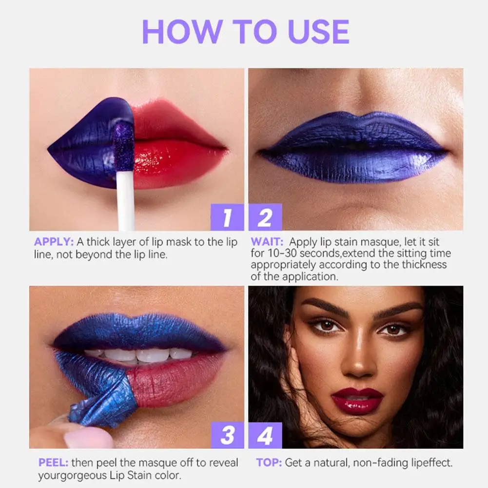 الشفاه وصمة عار تينت تقشر الوشم الكورية أحمر الشفاه مستحضرات التجميل ماكياج طويلة الأمد مقاوم للماء تقشر الشفاه وصمة عار الوردي الأحمر لمعان #2