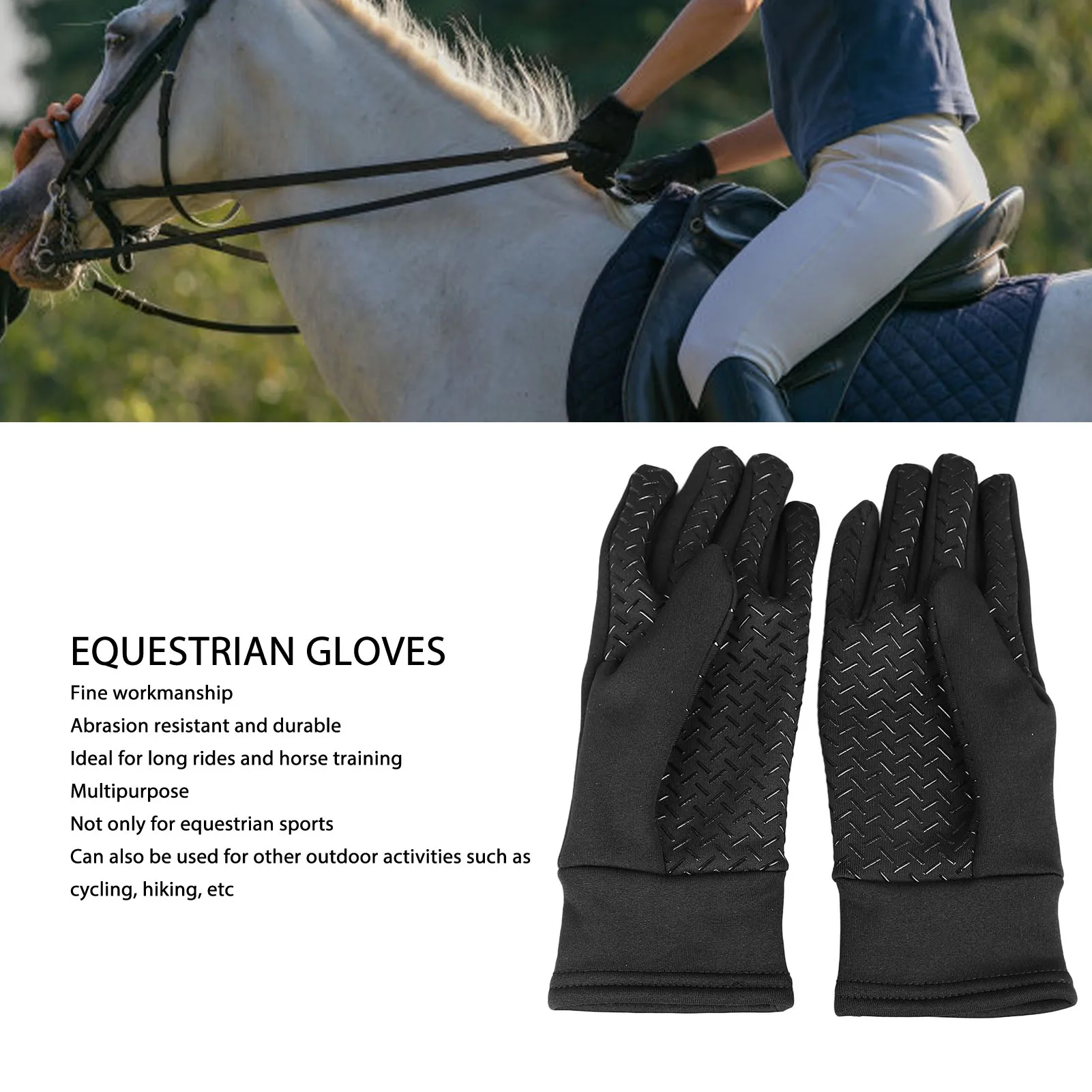 Horse Riding Gloves Soft Warm Prevent Slip Professional Winter Equestrian Gloves for Cycling Hiking Warm Horse Riding Gloves