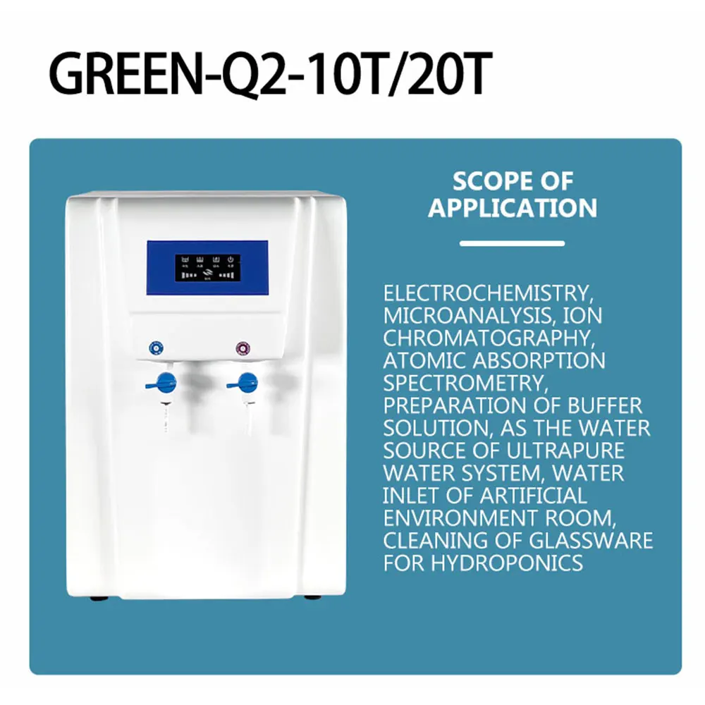 GREEN-Q2-10T Phòng Thí Nghiệm Ultrapure Nước Máy Học Nghiên Cứu Chưng Cất Lọc Khí-Pha Lỏng Thực Nghiệm Nhạc Cụ
